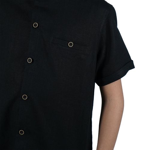 Camisa Casual Para Niño Lyon Negro 222002