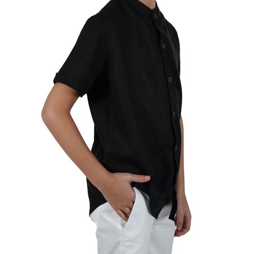 Camisa Casual Para Niño Lyon Negro 222002