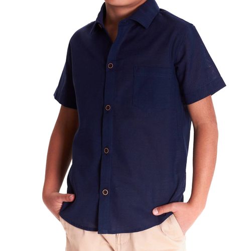 Camisa Casual Para Niño Lyon Marino 221005