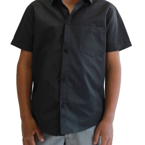 Camisa Casual Para Niño Lyon Negro 222104