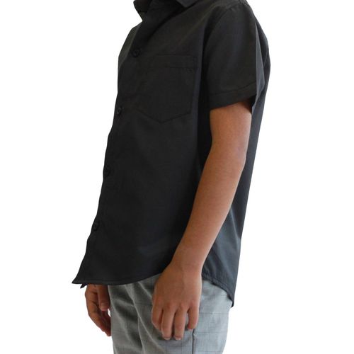 Camisa Casual Para Niño Lyon Negro 222104