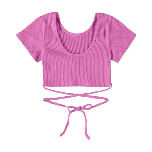 Playera casual para jovencita Gloss morado 31611