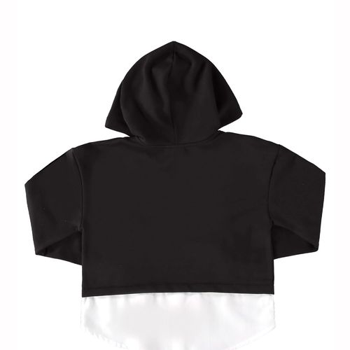 Sudadera Cerrada Para Jovencita Gloss Negro 31698