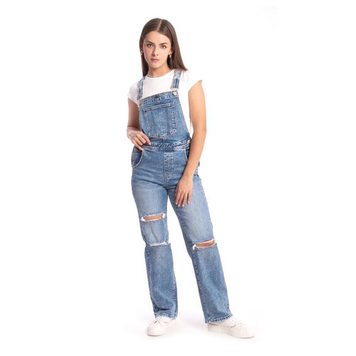 Overall De Mezclilla Para Dama Balam Azul BL6640