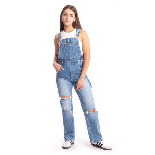 Overall De Mezclilla Para Dama Balam Azul BL6641