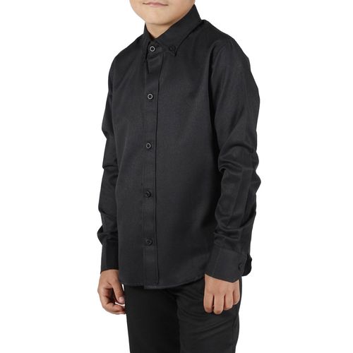 Camisa Casual Para Niño Lyon Negro 223266