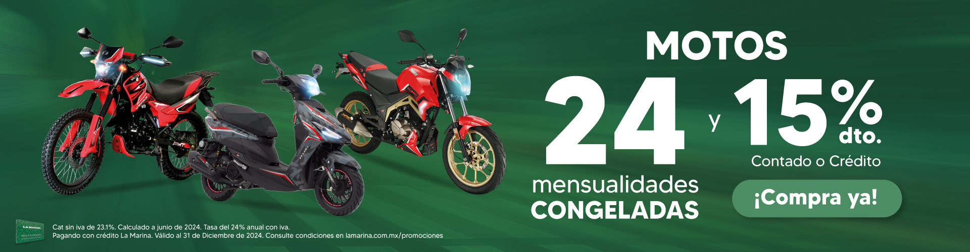 Motos 24 Mensualidades congeladas