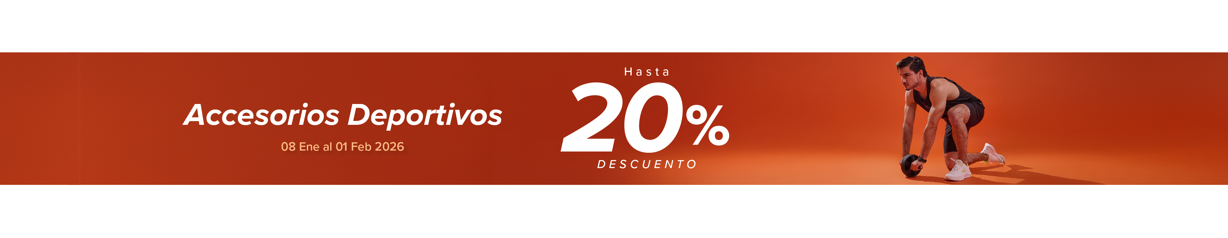 Accesorios deportivos con hasta 20% dto 