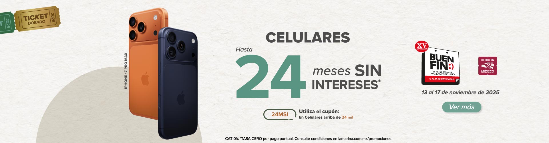 Celulares con 24 MSI* tasa 0 
