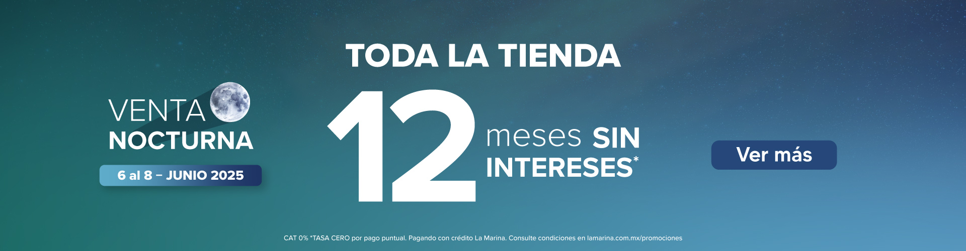 12 MSI tasa 0 por pago puntual en toda la tienda 