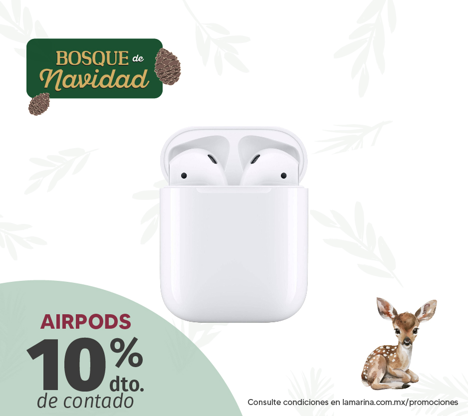 Airpods con hasta 10%dto contado 