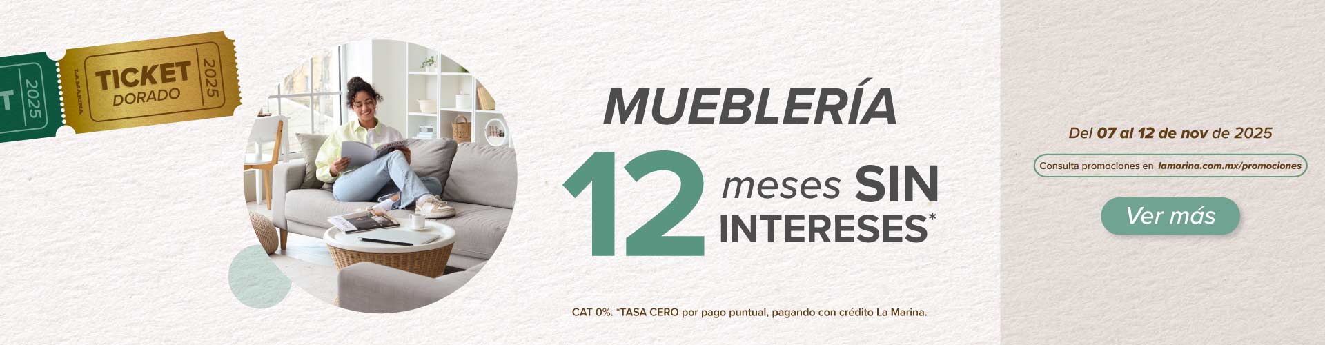 12 MSI* tasa 0 en mueblería 