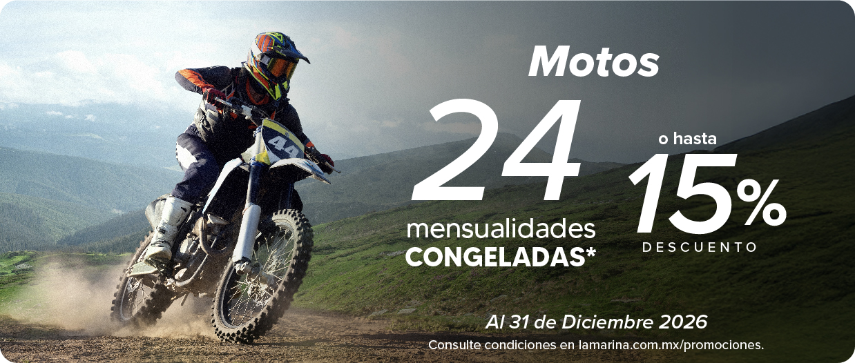 Motos con 24 Mensualidades congeladas 