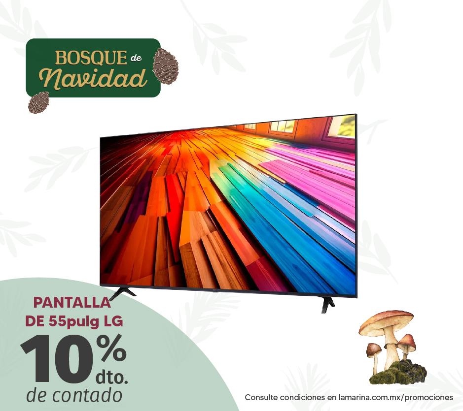 Televisión LG 55 pulgadas en hasta 10%dto 